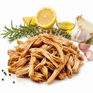 "CASH&CARRY" PULLED CHICKEN BRASEADO ESTILO A L'AST BANDEJA 1 kg (CAJA 6 BANDEJAS)