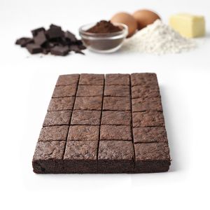 BROWNIE PLANCHA DOBLE CHOCOLATE 60gr BANDEJA 24und (CAJA 2 BANDEJAS)