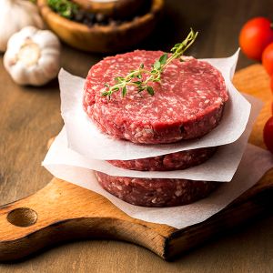 HAMBURGUESA TERNERA RANCH GOURMET "KOOKING" 13cm/200gr  (CAJA 25und)