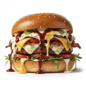 HAMBURGUESA TERNERA RANCH GOURMET "KOOKING"  XXL 16cm/220gr (CAJA 16und)