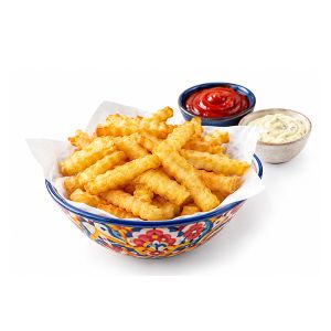 PATATAS RIZADAS PREFRITAS BOLSA 2'5kg (CAJA 4 BOLSAS).