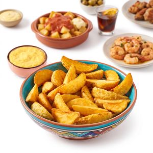 PATATAS TEX MEX ESPECIADAS PREFRITAS BOLSA 2'5kg (CAJA 4 BOLSAS).
