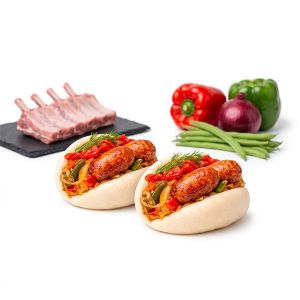 BAO RELLENO DE CHORIZO 90gr/aprox, BANDEJA 12und (CAJA 2 BANDEJAS)