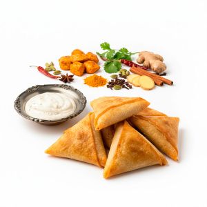 SAMOSA POLLO CURRY TIKKA  20gr / 3cm BOLSA 20und (CAJA 14 BOLSAS)